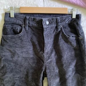Patagonia size 27 organic cotton charcoal colored corduroys